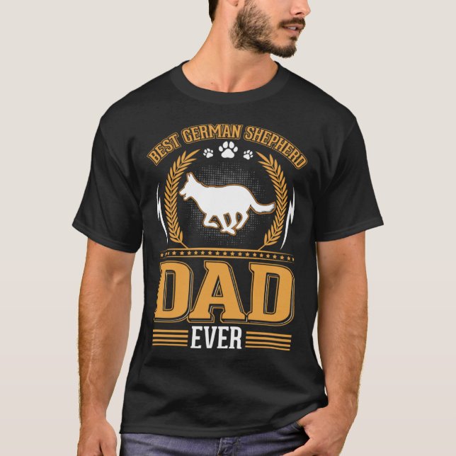 Bästa tyska shepherd pappa någonsin t shirt (Framsida)