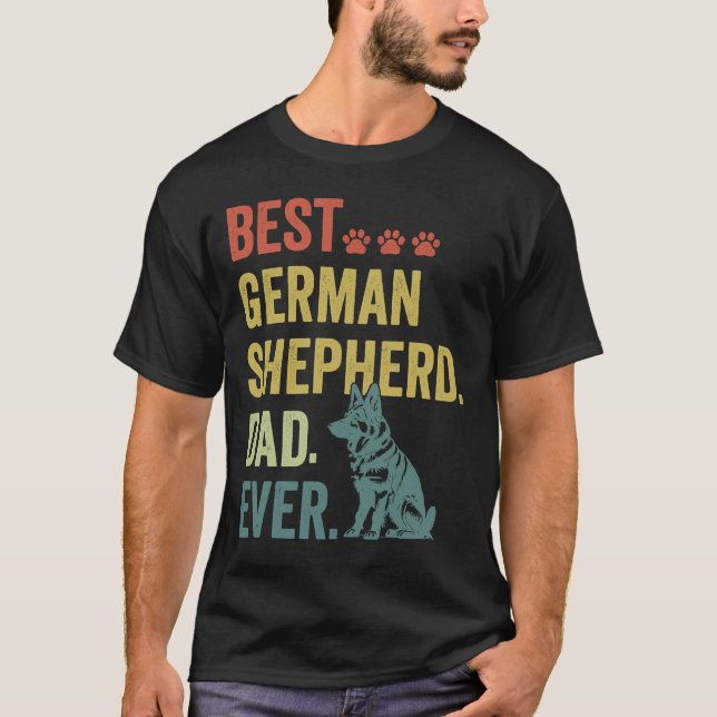 Bästa tyska shepherd Pappa någonsin T Shirt (Framsida)