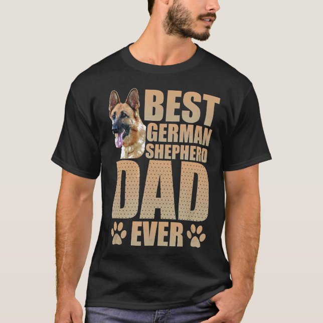 Bästa tyska shepherd Pappa någonsin T Shirt (Framsida)