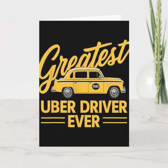 Bästa Uber-förare någonsin Uber-förare Rolligt 4  Kort (Framsida)