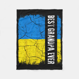 Bästa ukrainska farfar någonsin Ukraina Flagga Far Fleecefilt
