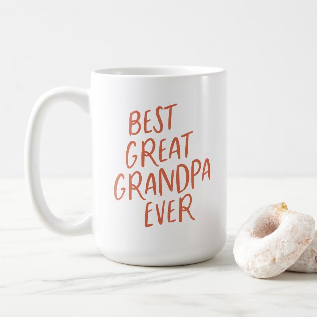 Bästa Underbara farfar någonsin röd typ Kaffemugg (Med munk)
