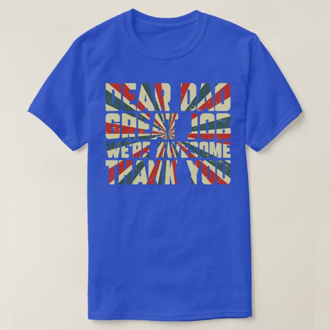 Bästa Underbara jobbet i Pappa var Fantastisk Tack T Shirt (Design framsida)