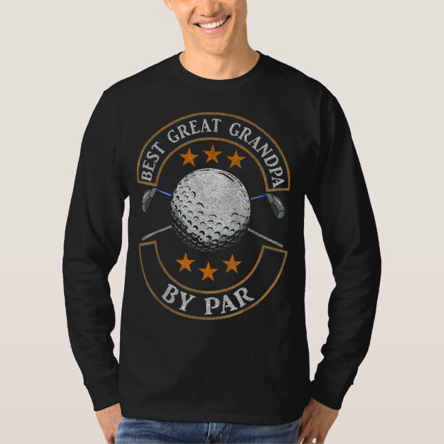 Bästa Underbara morfar efter Par Golf Älskare Spor T Shirt (Framsida)