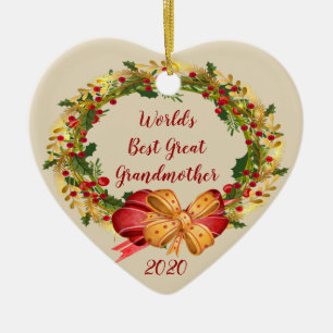 Bästa Underbara mormor Antique Wandejul Julgransprydnad Keramik