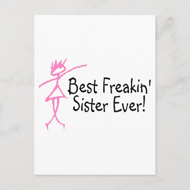 Bästa underbara systern någonsin vykort (Framsida)