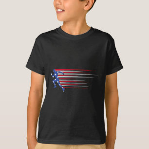 Bästa Usa Amerikansk Flagga Friidrottsgåva Team M T Shirt