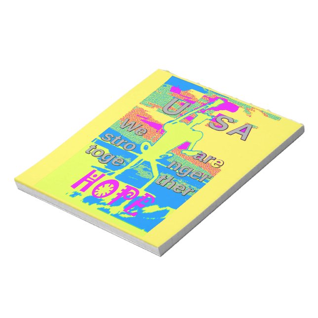 Bästa USA Hope Hillary Stronger tillsammans Anteckningsblock (Roterad)