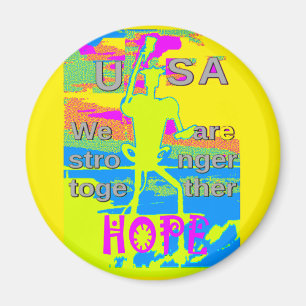 Bästa USA Hope Hillary Stronger tillsammans Magnet