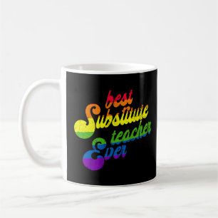 Bästa utbyteslärare någonsin Regnbågslärare Kaffemugg