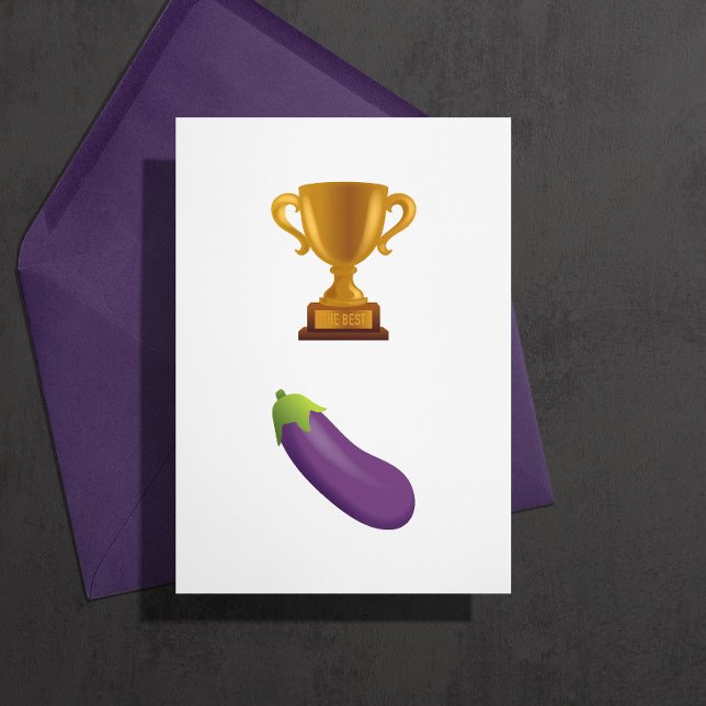 Bästa utväxlingshälsningskort för Älskare Kort (for the champion eggplant)