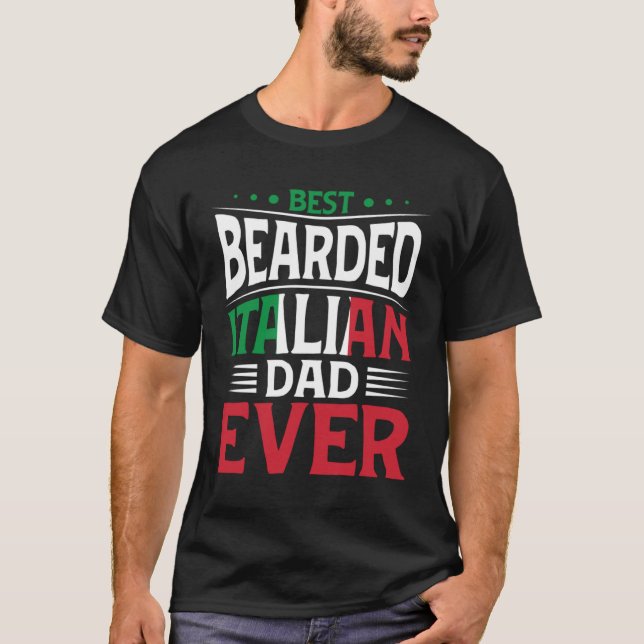 Bästa väktade italienska Pappa någonsin, italiensk T Shirt (Framsida)