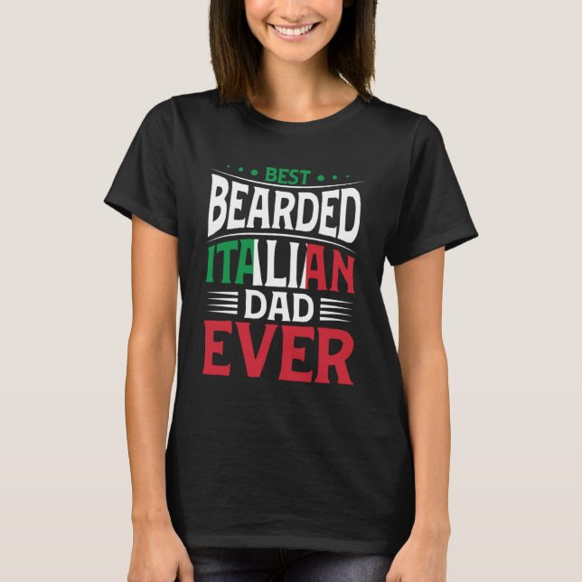 Bästa väktade italienska Pappa någonsin, italiensk T Shirt (Framsida)