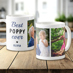 Bästa vallmo någonsin 2 Foto Collage Personlig Kaffemugg