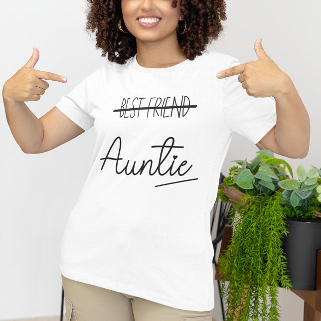 Bästa vän, Auntie, Gravid-meddelande T Shirt (Skapare uppladdad)