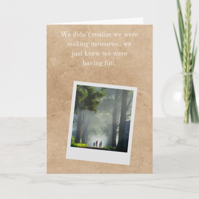 Bästa vän äventyrs kort pojkar cykling vänskap (Framsida)