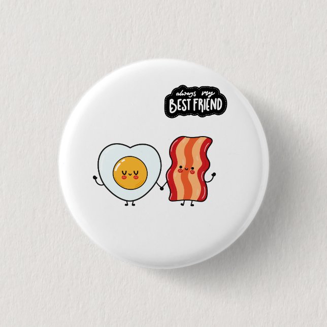 Bästa vän bacon och ägg knapp (Framsida)
