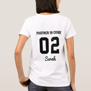 Bästa vän bestie rolig matchande partner i brott t shirt