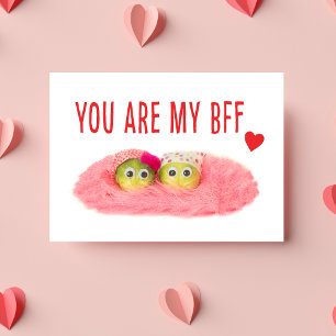 Bästa vän bestie rosa Valentindags vykort