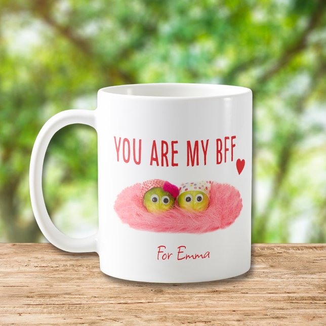 Bästa vän Bff bestie rosa födelsedagskaffe mugg (Skapare uppladdad)