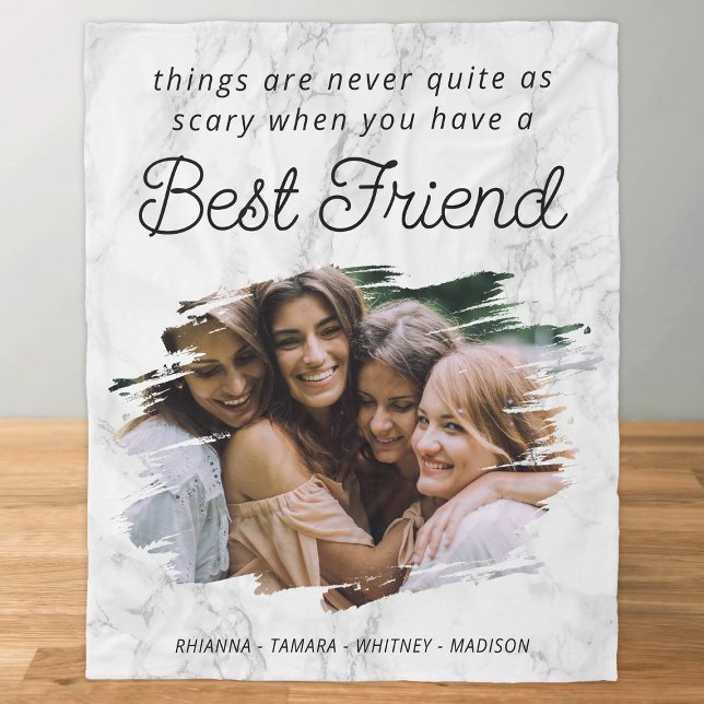Bästa vän BFF Fotofluffmadrass Fleecefilt (Skapare uppladdad)