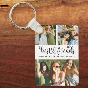 Bästa vän-BFF-fotokollage Bästa vänner för alltid Nyckelring