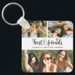 Bästa vän-BFF-fotokollage Bästa vänner för alltid Nyckelring<br><div class="desc">En söt nyckelkedja för bästa vänner med plats för 3 foton. Orderad med ord,  bästa vänner i ett skript med ett hjärta. Anpassa den med foton av dina vänner och deras namn. Designad av Blackberry Boulevard.</div>