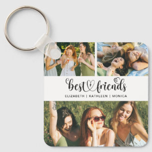 Bästa vän-BFF-fotokollage Bästa vänner för alltid Nyckelring