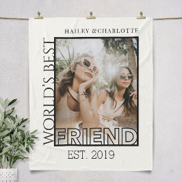 Bästa vän BFF Modernt foto Bästa vänner Holiday Pr Fleecefilt