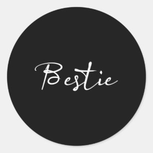 Bästa vän Bff och Bestie Runt Klistermärke