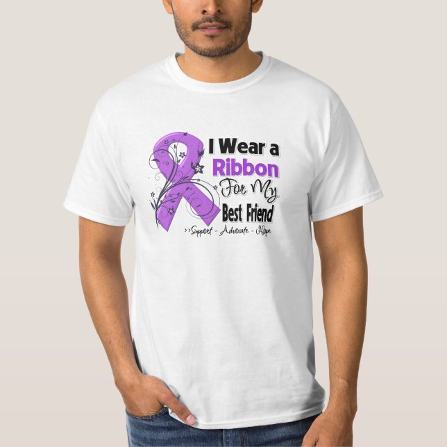 Bästa vän - bukspottkörtel- cancerband tee (Framsida)