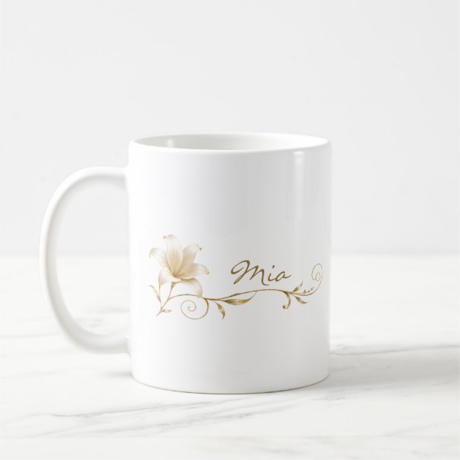 Bästa vän Champagne Guld Lily Namn Mugg (Vänster)