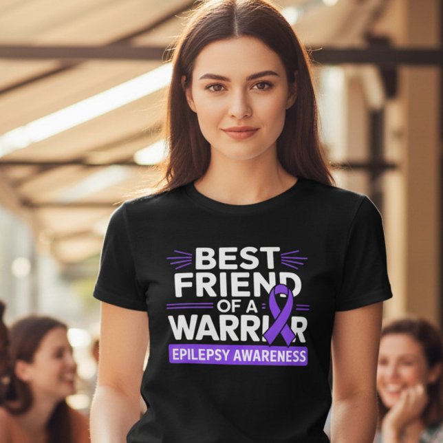 Bästa vän Epilepsi-krigare Support T Shirt (Skapare uppladdad)