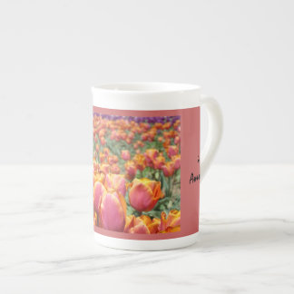 Bästa vän fantastiska muggar tulpan blommor benporslin mugg