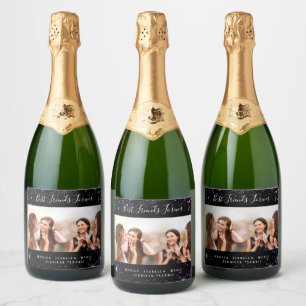 Bästa vän för alltid fotosvart lila glitter