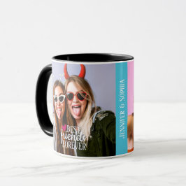 Bästa vän för alltid två bilder mall trendig mugg