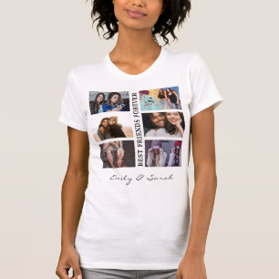 Bästa vän för Anpassningsbar 6 Fotokollage och T Shirt