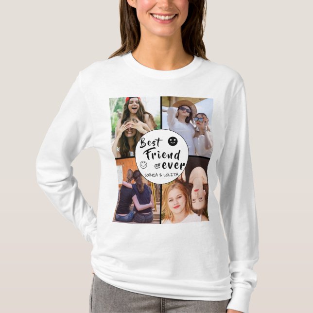 Bästa vän för Anpassningsbarna Foto Collage Women' T Shirt (Framsida)