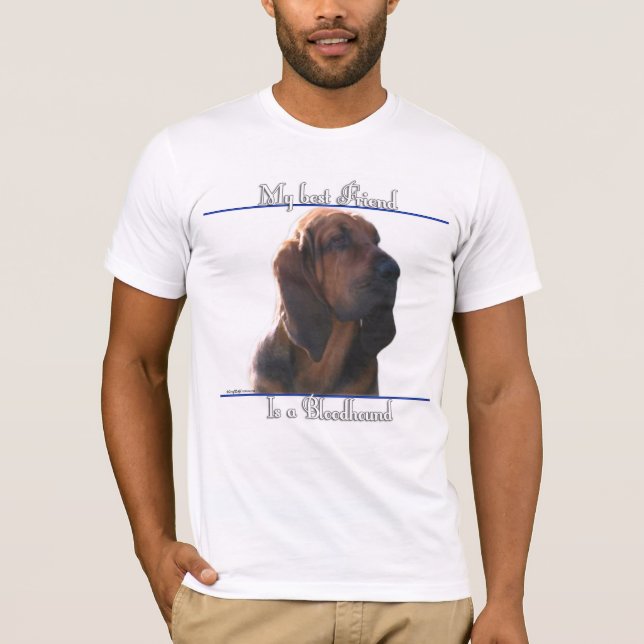 Bästa vän för blodhund; gåvor för blodhund; tee (Framsida)