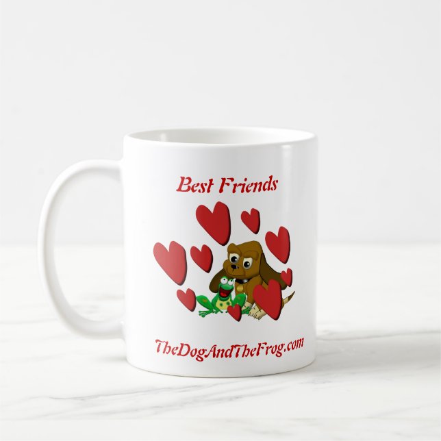 bästa vän för groda för TheDogAndTheFrog.com Kaffemugg (Vänster)