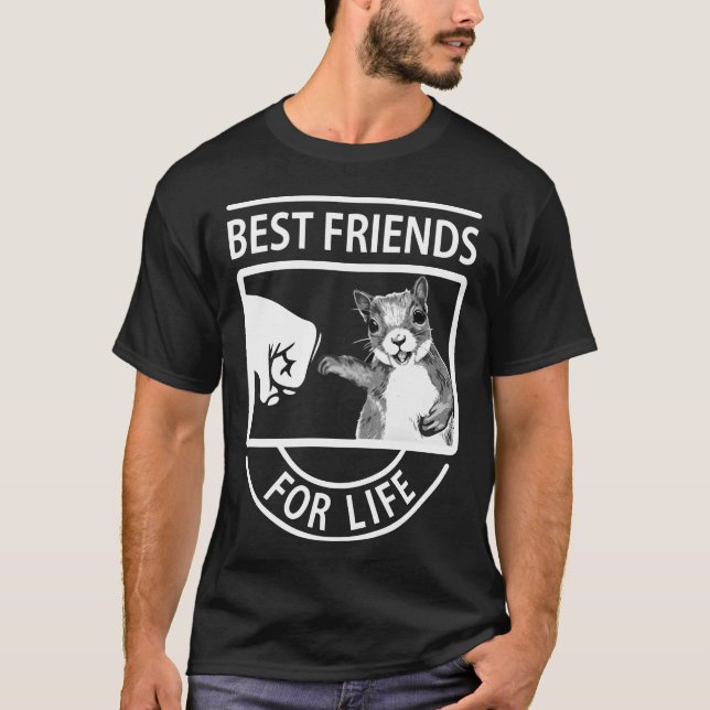 Bästa vän för kattekorrvännflicka t shirt (Framsida)