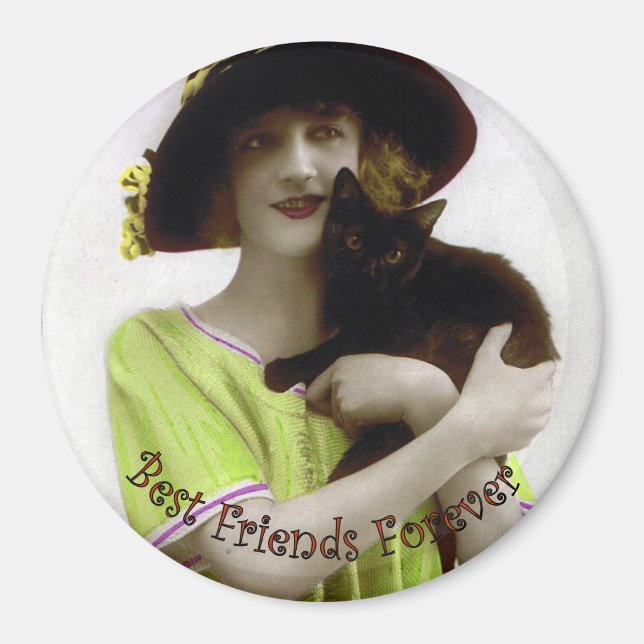 Bästa vän för kvinnor och katt magnet (Framsidan)