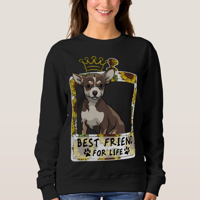 Bästa vän för livet för Chihuahua T Shirt (Framsida)