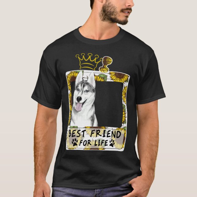 Bästa vän för livet för Husky T Shirt (Framsida)