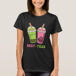 Bästa vän för teas kawaii boba bubble pearl tea t shirt