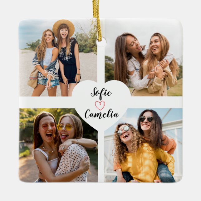 Bästa vän-fotofärgning Ornament (Framsida)