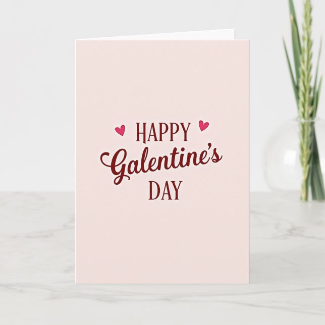 Bästa vän Galentines dag-kort Kort (Framsida)