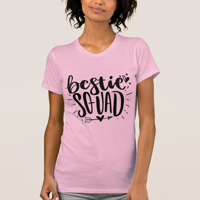 Bästa vän-gäng BFF Bästa Vänskap Lettering T Shirt (Framsida)