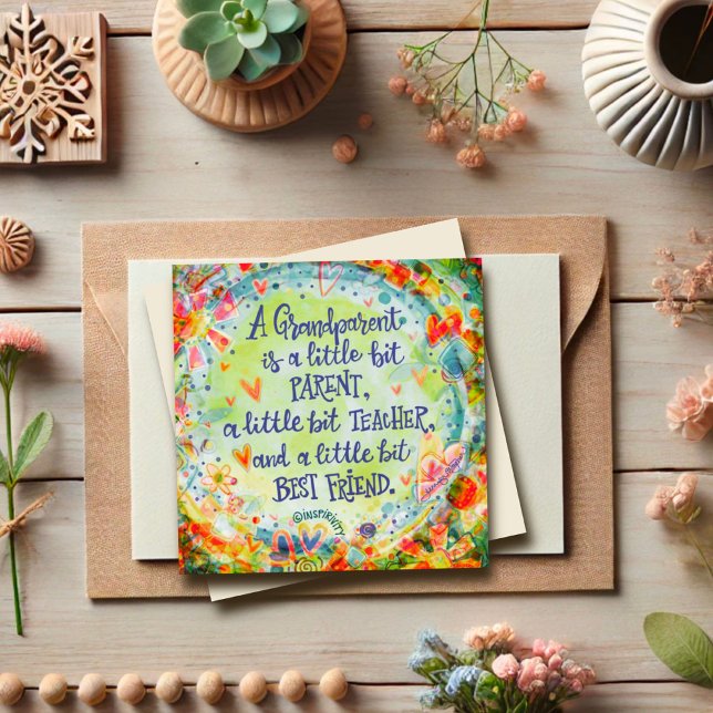 Bästa vän, Grandparent Quote Roligt Cute Inspiriti (Skapare uppladdad)