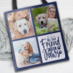 Bästa vän har Tass Anpassningsbar 3 Pet Photo Hund Tygkasse<br><div class="desc">Min bästa vän har Tass! Fira din bästa vän med anpassningsbarna Pet Photo Collage Tote Bag. När du har så många roligtar och foton räcker det inte med ett foto. Vår Hund Photo tote-väska har tre foton. Oavsett om du har en ny valp eller om du vill minnas alla speciella...</div>